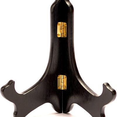 Plate stand wood black 15-25 cm