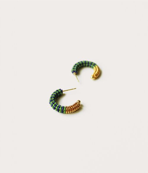 Peacock - Open hoop earrings