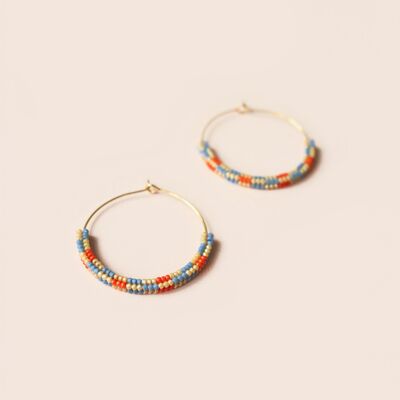 Kingfisher - Hoop earrings