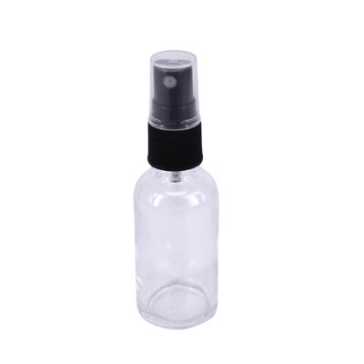 Bottiglie di vetro trasparente da 30 ml di Nutley con coperchi contagocce neri - 50