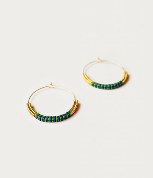 Peacock - Hoop earrings
