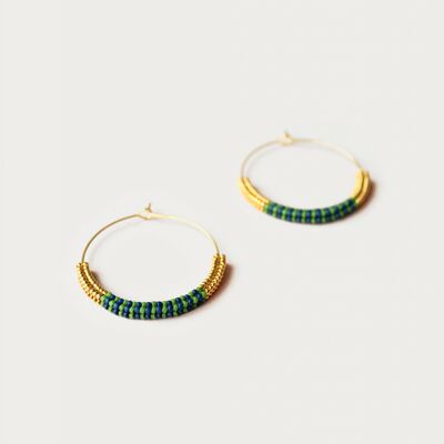 Peacock - Hoop earrings