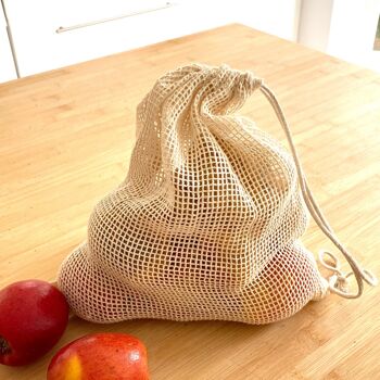 Nutley's Sac en maille de coton moyen pour légumes - 10 sacs 3