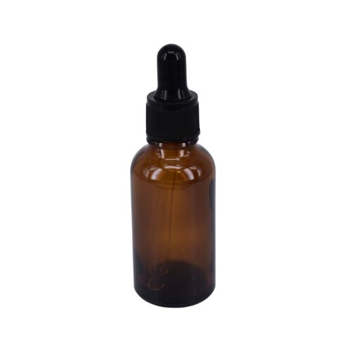 Nutley's 30ml Amber Glass Dropper Bottles: Choose Lid Colour - Black - 100