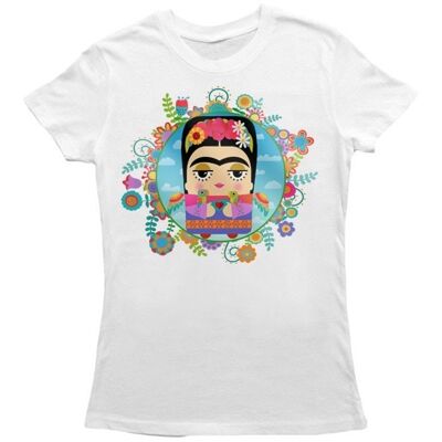 Organic cotton T-shirt with Frida Khalo illustration, size - Kalidoskopio