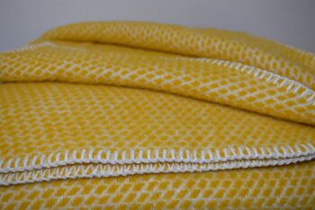 Couverture lit bébé laine - jaune 3