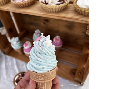 Bougie glace bleu