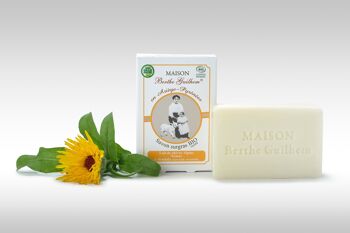 Savon certifié bio GRAND CONFORT lait de chèvre / huile de calendula (sans huile essentielle)