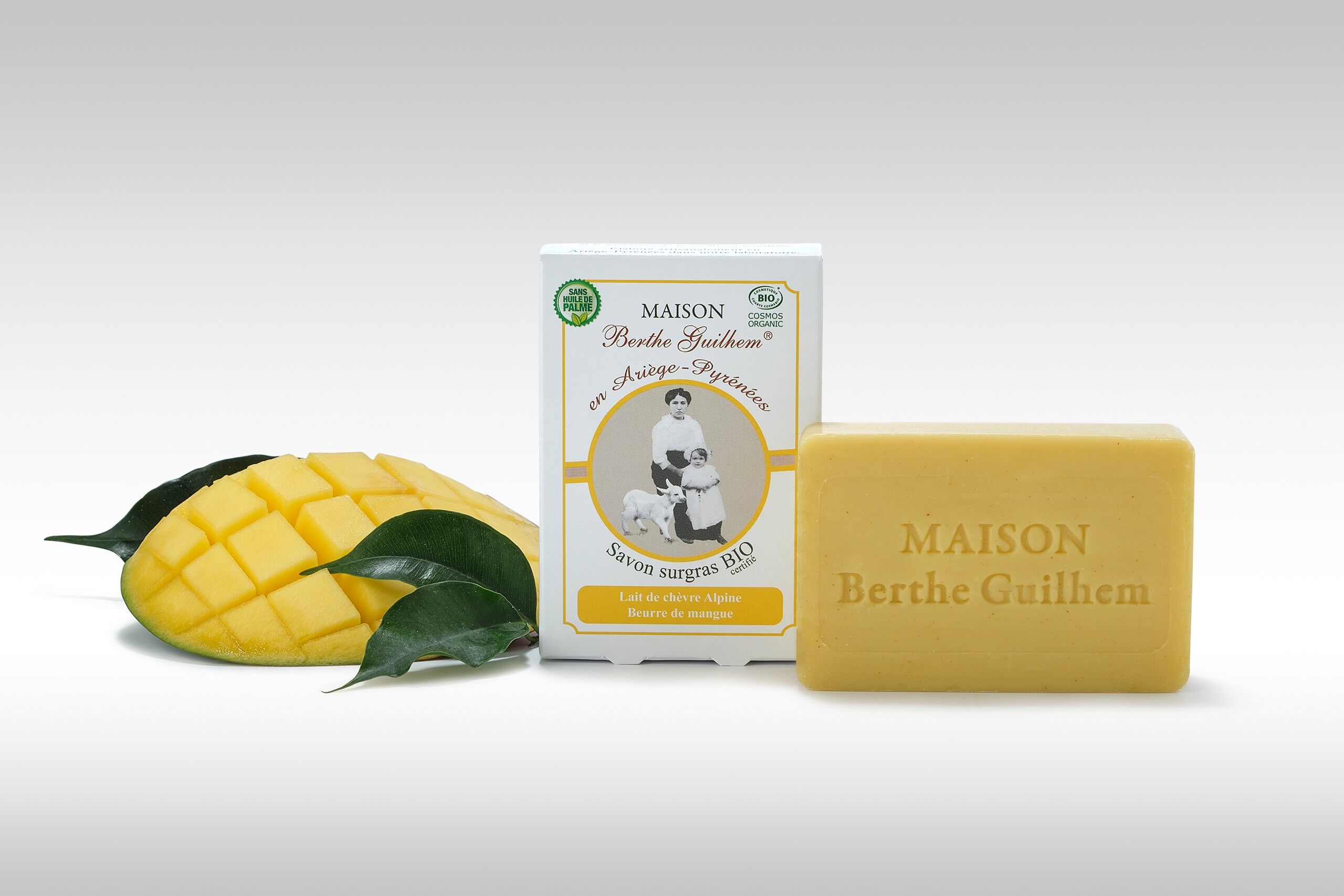 Sapone certificato biologico latte di capra alpina/burro di mango