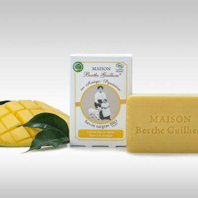 Jabón de leche de cabra alpina orgánico certificado / manteca de mango