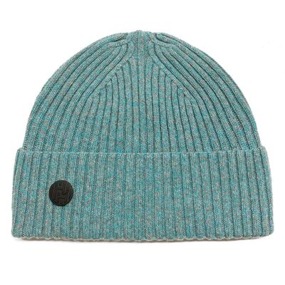 GRACE Women's Lightweight Recycled Cashmere and Merino Beanie Hat - Ocean