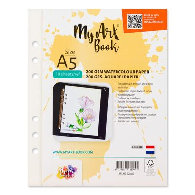 Papel de acuarela MyArt®Book A5 200 g/m2 - 920800