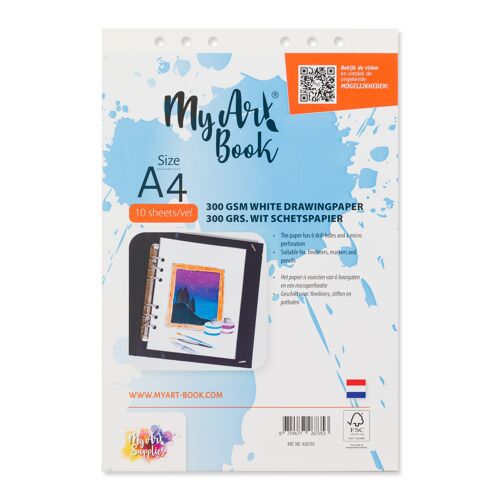 MyArt®Book A4 schetspapier 300 g/m2 wit papier – formaat A4 - 920703