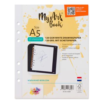 Papier croquis MyArt®Book A5 120 g/m2 papier blanc - 920807 1