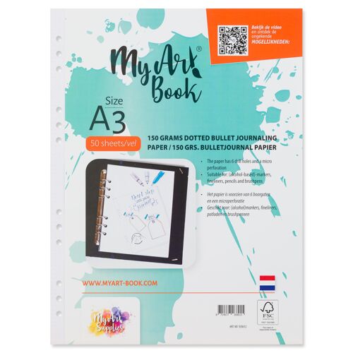 MyArt®Book 150 g/m2 bulletjournal papier – formaat A3 - 920612
