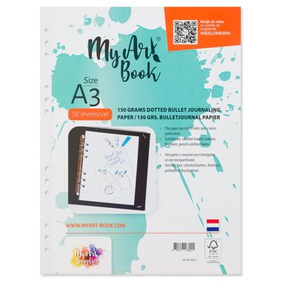 MyArt®Book 150 g/m2 Bullet-Journal-Papier – Format A3 – 920612