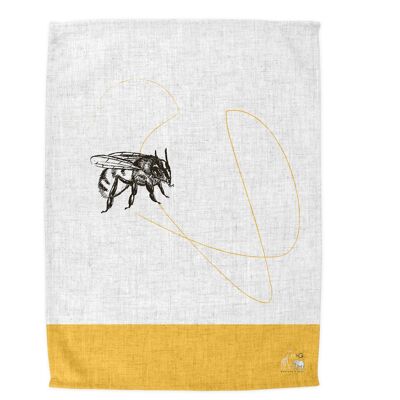 Bee Swirl Tea Towel