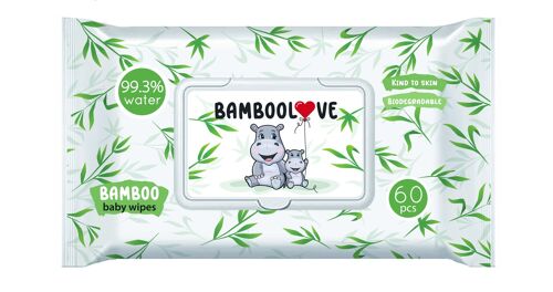 BAMBOO BABY WIPES 99.3% WATER - BIODEGRADABLE