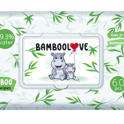 BAMBOO BABY WIPES 99.3% WATER - BIODEGRADABLE