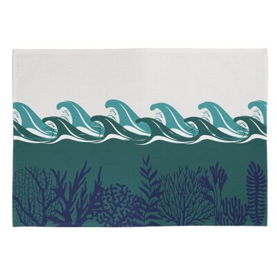 Deep Blue Sea Night Tea Towel