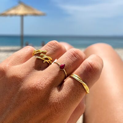 Gold Minimal Rings, Women RIngs Gold, Band Rings, Stacking Rings, Gift for Her, Made from Sterling Silver 925, In Greece.