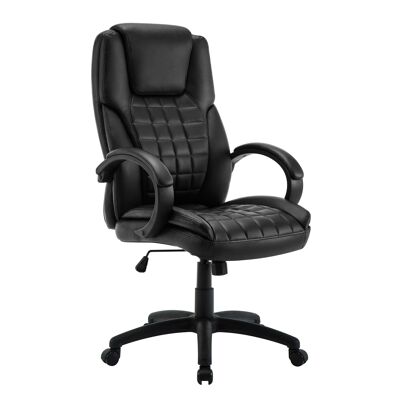 IWMH Basso silla de oficina de cuero con respaldo alto y espuma de alta densidad