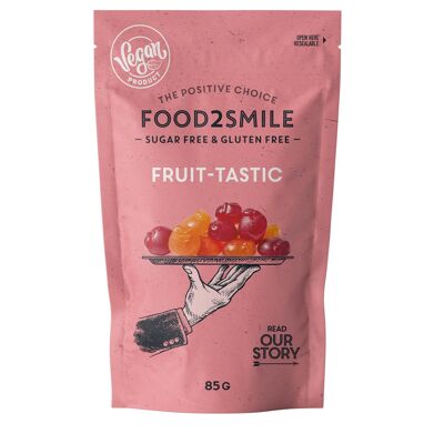 Candy sugar-free, vegan and gluten-free | Fruit-tastic 8x85 grams