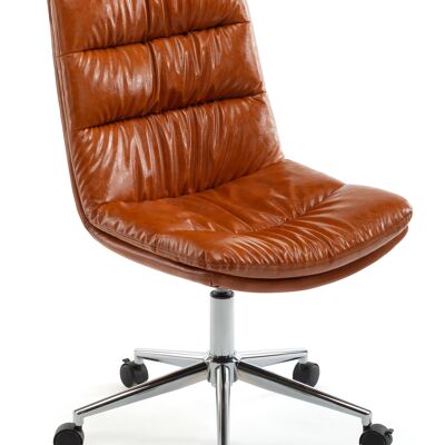 IWMH Mukava silla de oficina en casa Oil Wax Leather MARRÓN