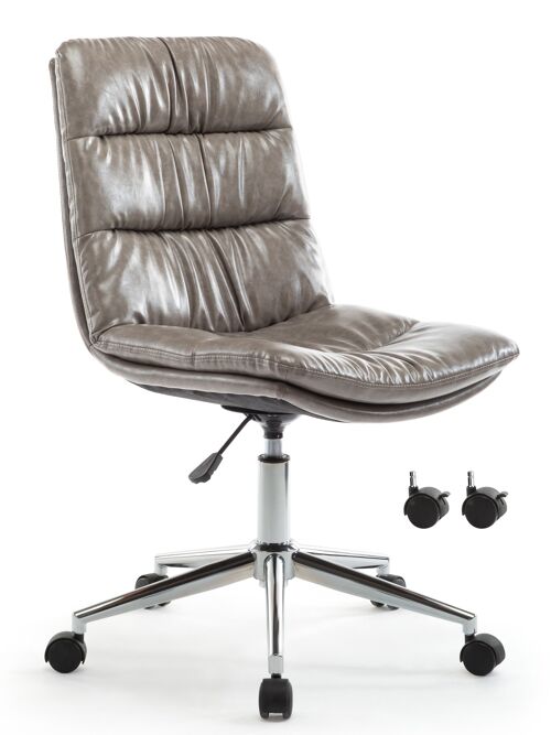 IWMH Mukava home Office Chair Oil Wax Leather GREY