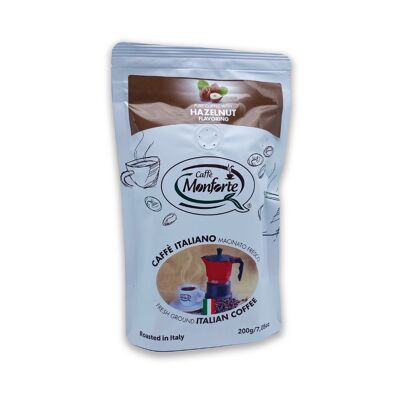 Caffe Monforte ground coffee powder Hazelnut flavoured