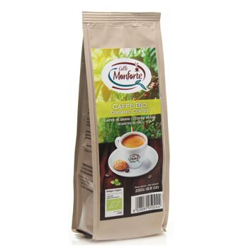 Café en grains torréfié Espresso bio Caffe Monforte 250g 1