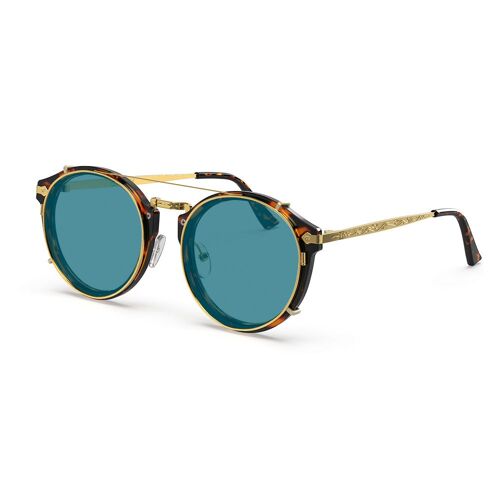 Hemmet® | Vintage Raider Clip-on Tortoise TINTS - Aquamarine