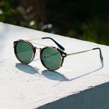 Hemmet® | Vintage Raider Clips Noir TINTS - Vert Profond 4