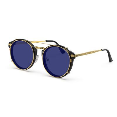 Hemmet® | Vintage Raider Clip-on Black TINTS - Deep Blue