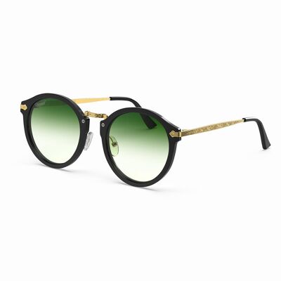 Hemmet® Vintage Raider Sun | Black - Tropical Green