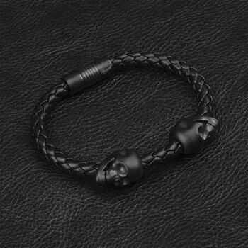 Le bracelet tête de mort et corde Hemmet® - Noir 6