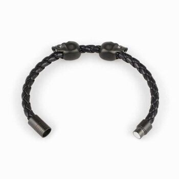 Le bracelet tête de mort et corde The Hemmet® - or rose 3