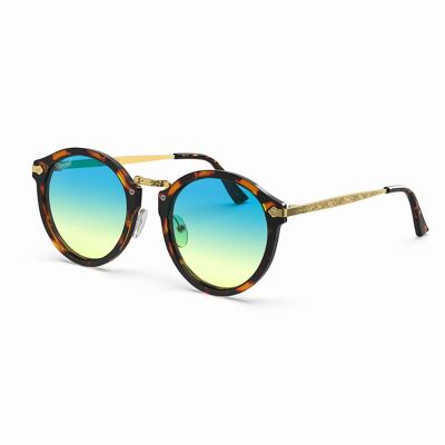 Hemmet® Vintage Raider Sun | Tortoise - Acid Blue