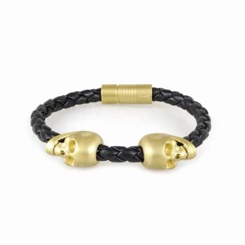 Le bracelet en or tête de mort et corde Hemmet® 1