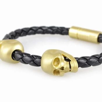 Le bracelet en or tête de mort et corde Hemmet® 3