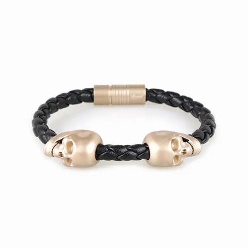 The Hemmet® Skull & Rope Rose Gold Bracelet