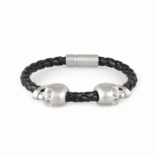 The Hemmet® Skull & Rope Silver Bracelet