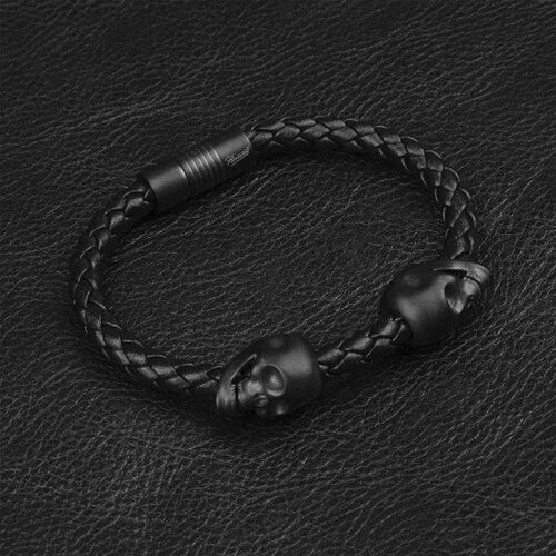 The Hemmet® Skull & Rope Black Bracelet