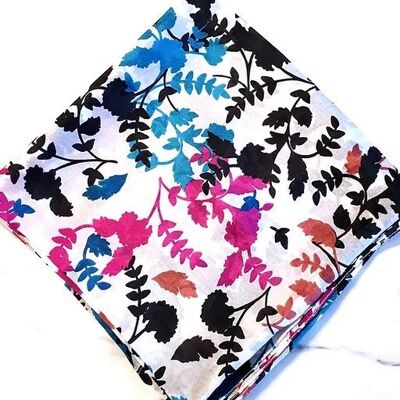 Floral shades silk scarf