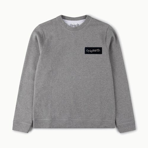 ONE Earth Organic Cotton Sweatshirt - Mid Grey Marl - Chest