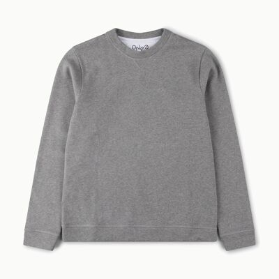 Sweat-shirt de tous les jours unisexe - gris moyen chiné