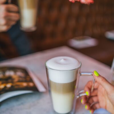 SET de 2 vasos para café con leche doble pared 350ml DIVA 6490