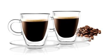 SET de 2 tasses expresso double paroi avec soucoupe 50ml AMO 3055 4