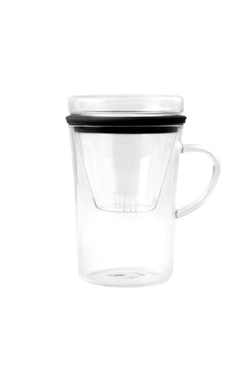 Tasse avec four à thé noir 300 ml AMO 5554 4