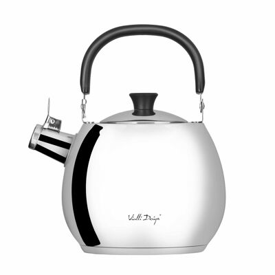 Bouilloire 2,5l avec sifflet acier poli BOLLA 8623